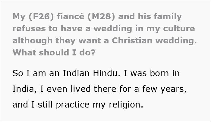 Woman Starts Planning Her Wedding, Finds Out What Her Fiancé Really Thinks About Her Culture And Religion Woman Starts Planning Her Wedding, Finds Out What Her Fiancé Really Thinks About Her Culture And Religion