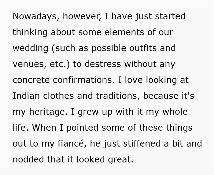 Woman Starts Planning Her Wedding, Finds Out What Her Fiancé Really Thinks About Her Culture And Religion Woman Starts Planning Her Wedding, Finds Out What Her Fiancé Really Thinks About Her Culture And Religion