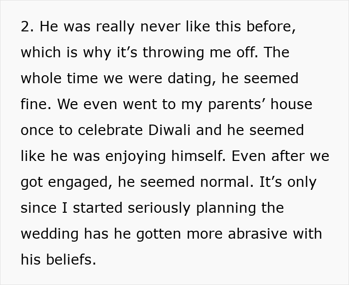 Woman Starts Planning Her Wedding, Finds Out What Her Fiancé Really Thinks About Her Culture And Religion Woman Starts Planning Her Wedding, Finds Out What Her Fiancé Really Thinks About Her Culture And Religion