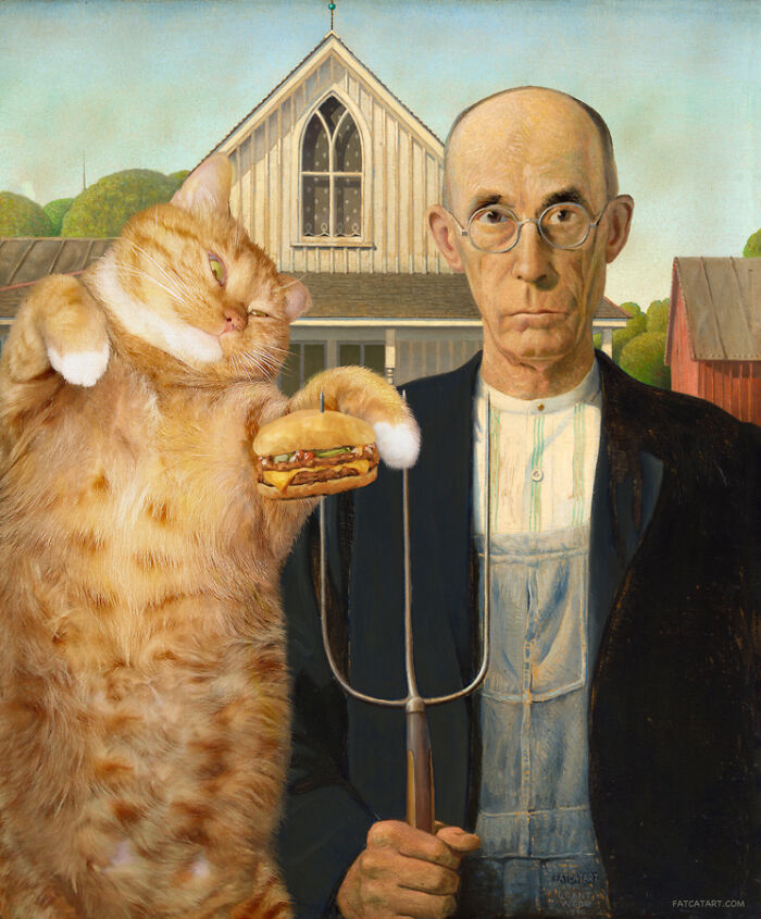 Artist Puts A Hilarious Twist On Famous Classical Paintings By Including Her Fat Orange Cat (42 New Pics) Artist Puts A Hilarious Twist On Famous Classical Paintings By Including Her Fat Orange Cat (42 New Pics)