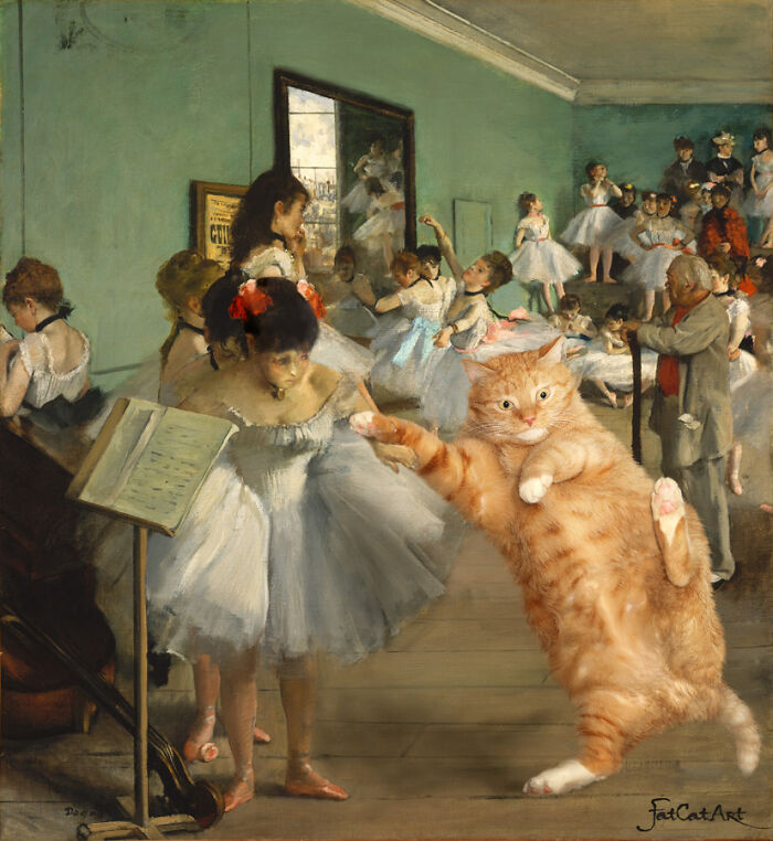 Artist Puts A Hilarious Twist On Famous Classical Paintings By Including Her Fat Orange Cat (42 New Pics) Artist Puts A Hilarious Twist On Famous Classical Paintings By Including Her Fat Orange Cat (42 New Pics)