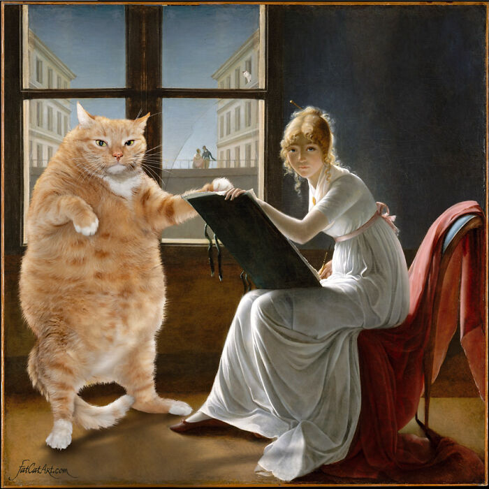 Artist Puts A Hilarious Twist On Famous Classical Paintings By Including Her Fat Orange Cat (42 New Pics) Artist Puts A Hilarious Twist On Famous Classical Paintings By Including Her Fat Orange Cat (42 New Pics)