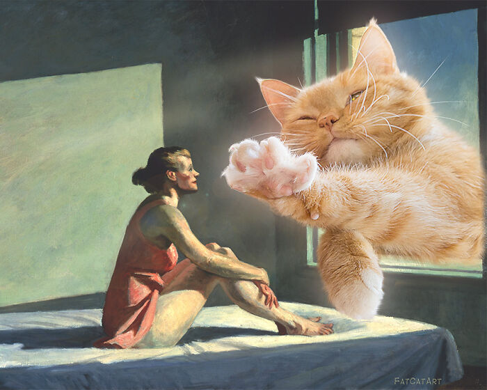 Artist Puts A Hilarious Twist On Famous Classical Paintings By Including Her Fat Orange Cat (42 New Pics) Artist Puts A Hilarious Twist On Famous Classical Paintings By Including Her Fat Orange Cat (42 New Pics)