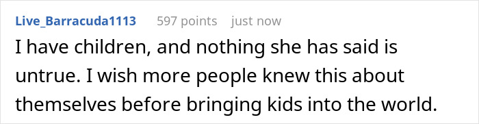 Woman Goes Viral After Listing Brutal Reasons She’s Put Off Having Kids — Parents Have Plenty To Say Woman Goes Viral After Listing Brutal Reasons She’s Put Off Having Kids — Parents Have Plenty To Say