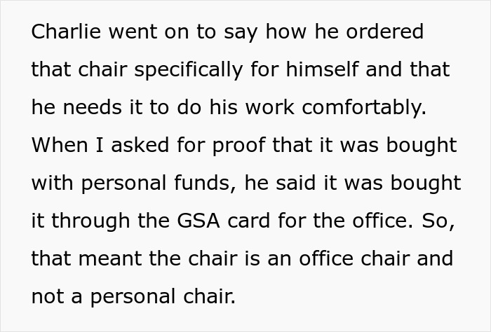 Worker Swaps Chairs Behind Colleague’s Back As His One Is Broken, Wants It Back After Getting Fixed Worker Swaps Chairs Behind Colleague’s Back As His One Is Broken, Wants It Back After Getting Fixed