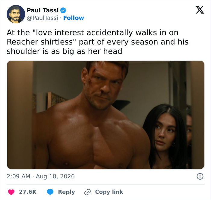 Alan Ritchson&rsquo;s Shirtless Moment Sets The Internet Ablaze As Fans Mock Predictable Trend: “Every Season”