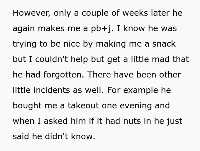 Woman’s Boyfriend Keeps Forgetting About Her Allergy, She Starts Wondering How Many Reminders He Needs