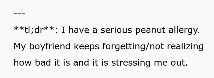 Woman’s Boyfriend Keeps Forgetting About Her Allergy, She Starts Wondering How Many Reminders He Needs