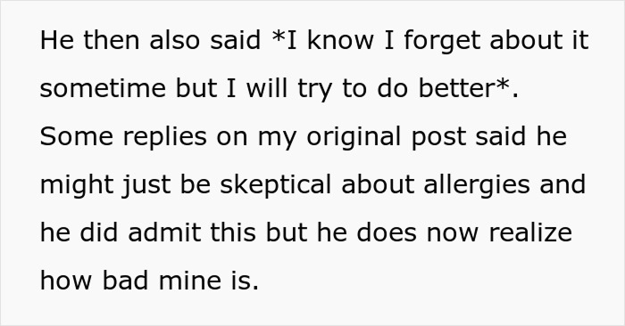 Woman’s Boyfriend Keeps Forgetting About Her Allergy, She Starts Wondering How Many Reminders He Needs