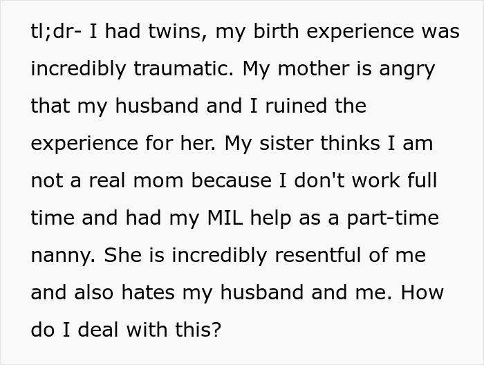 Whole Family Dynamic Changes After Woman Gives Birth To Twins, Now Everyone Hates Her Whole Family Dynamic Changes After Woman Gives Birth To Twins, Now Everyone Hates Her