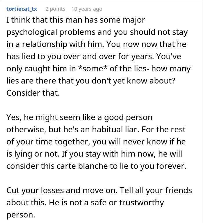 Woman Left In Shock After Uncovering Her Boyfriend’s Decade-Long Lie Woman Left In Shock After Uncovering Her Boyfriend’s Decade-Long Lie