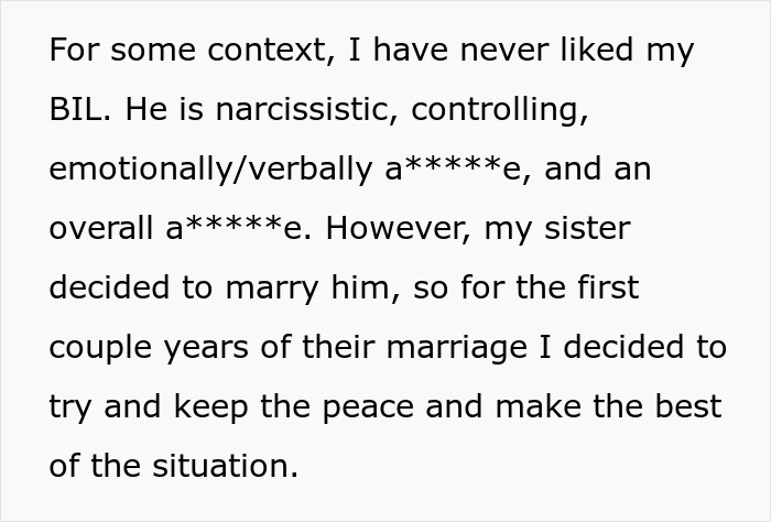 Woman Draws The Line At Her Wedding After Her Family Spends Years Protecting Her Toxic BIL Woman Draws The Line At Her Wedding After Her Family Spends Years Protecting Her Toxic BIL