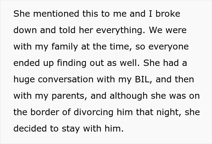 Woman Draws The Line At Her Wedding After Her Family Spends Years Protecting Her Toxic BIL Woman Draws The Line At Her Wedding After Her Family Spends Years Protecting Her Toxic BIL