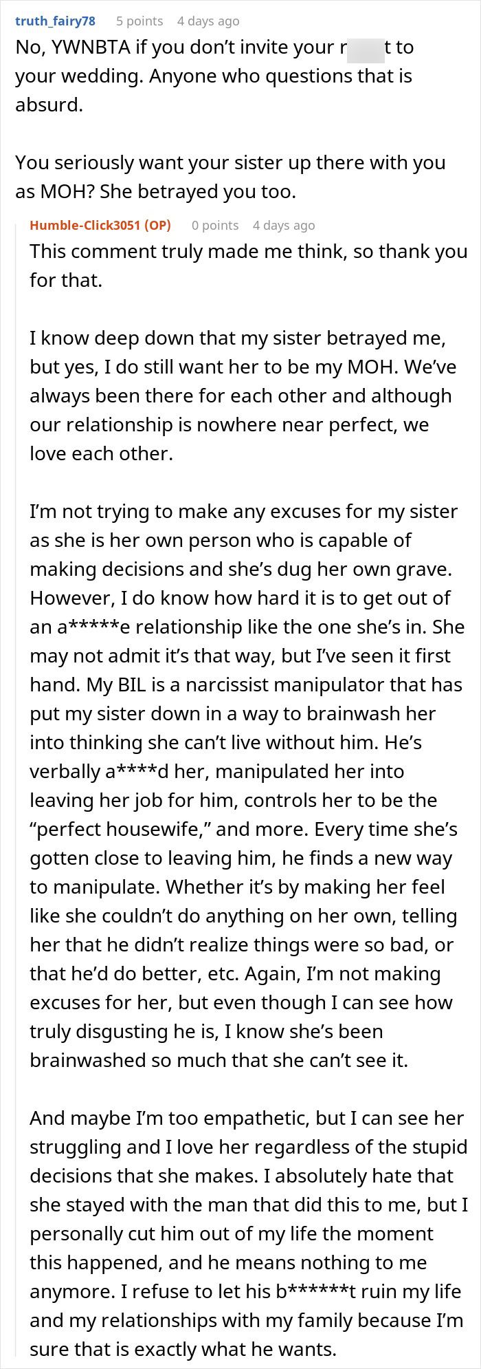 Woman Draws The Line At Her Wedding After Her Family Spends Years Protecting Her Toxic BIL Woman Draws The Line At Her Wedding After Her Family Spends Years Protecting Her Toxic BIL