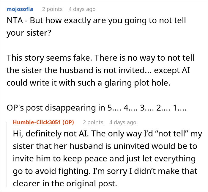 Woman Draws The Line At Her Wedding After Her Family Spends Years Protecting Her Toxic BIL Woman Draws The Line At Her Wedding After Her Family Spends Years Protecting Her Toxic BIL