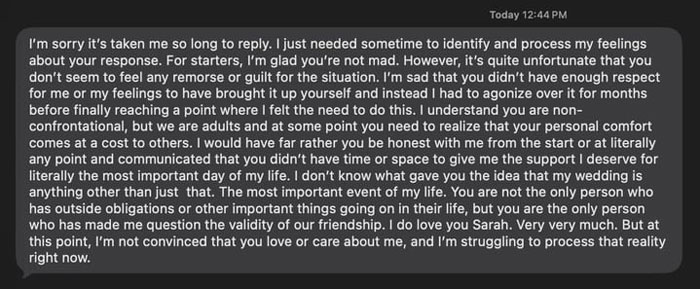 Woman Loses Best Friends After Bachelorette Date Dispute, Friendship Ends With Hurtful Messages Woman Loses Best Friends After Bachelorette Date Dispute, Friendship Ends With Hurtful Messages