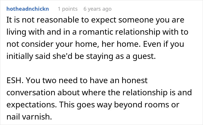 Woman Moves Into Guy’s House, Quickly Decides His Boundaries No Longer Apply
