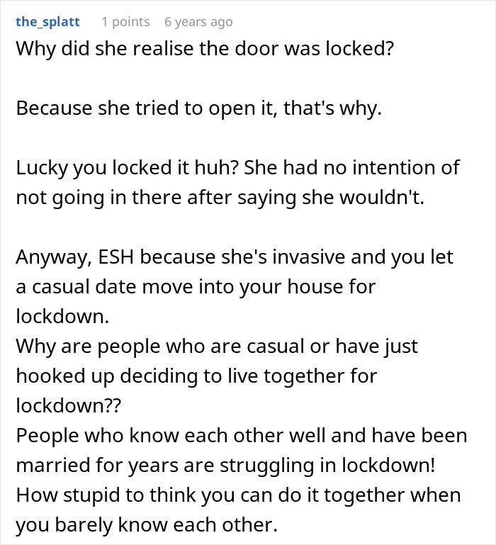Woman Moves Into Guy’s House, Quickly Decides His Boundaries No Longer Apply