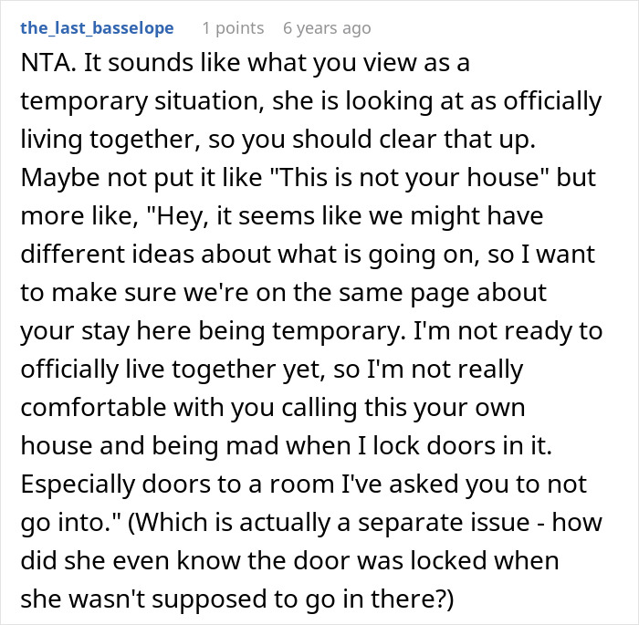 Woman Moves Into Guy’s House, Quickly Decides His Boundaries No Longer Apply