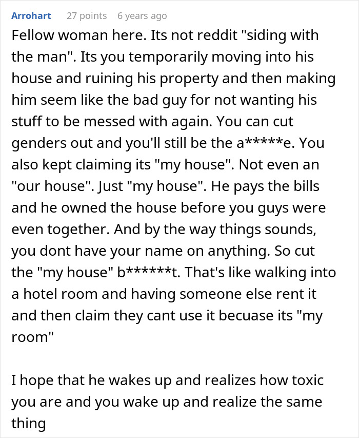 Woman Moves Into Guy’s House, Quickly Decides His Boundaries No Longer Apply