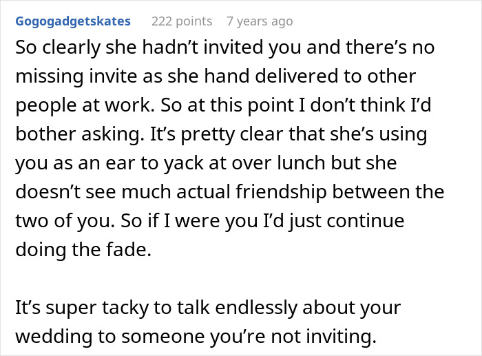 Woman Thinks She&rsquo;s Found A Bestie At Work, Her Wedding Invite List Reveals She&rsquo;s Just A Coworker