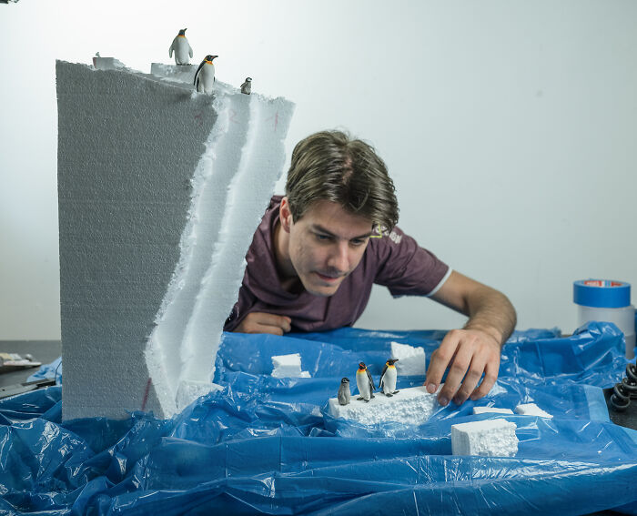 This Photographer Built Miniature Habitats To Show How Waste And Industry Are Endangering Animals