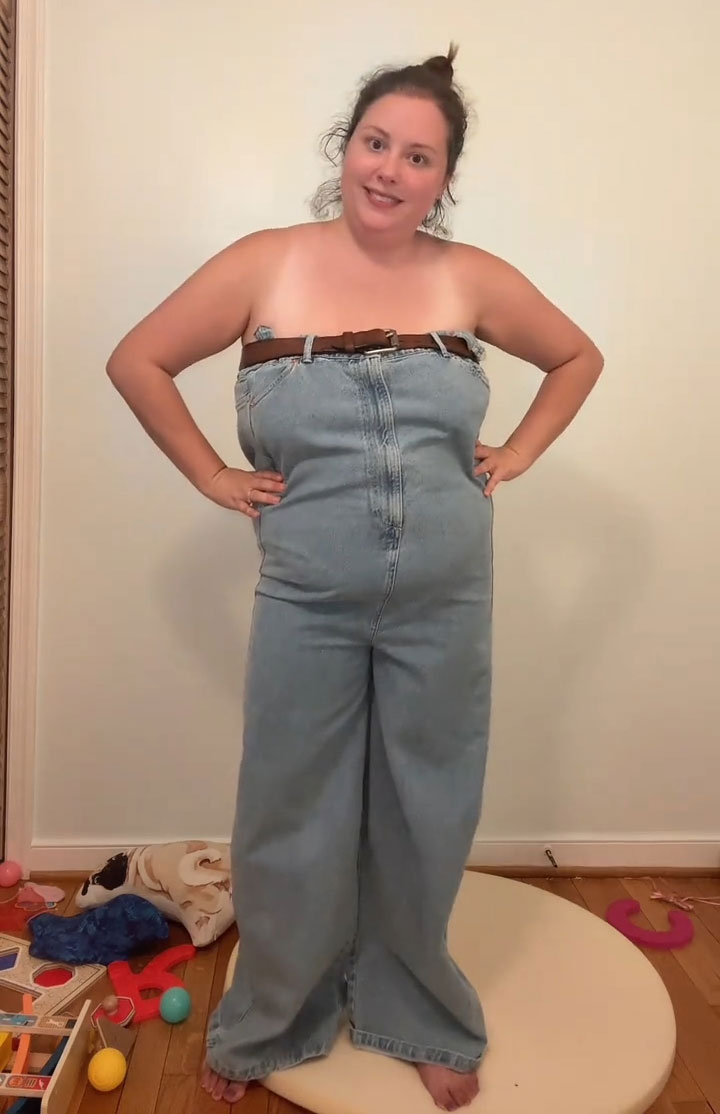 12M People Are Losing It Over This Woman&rsquo;s Demonstration Of Ridiculous Denim Jumpsuit
