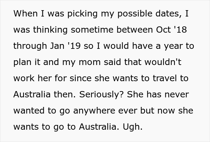 Mom Tries To Score A Free Wedding On Daughter’s Big Day, Gets Shut Down Fast By Furious Bride-To-Be Mom Tries To Score A Free Wedding On Daughter’s Big Day, Gets Shut Down Fast By Furious Bride-To-Be