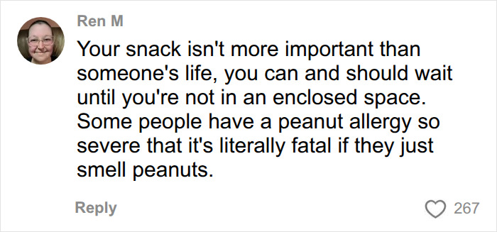 Passenger Branded “Selfish” For Declaring “Birthright” To Eat Peanuts On Plane In Response To Traveler’s Comment Passenger Branded “Selfish” For Declaring “Birthright” To Eat Peanuts On Plane In Response To Traveler’s Comment