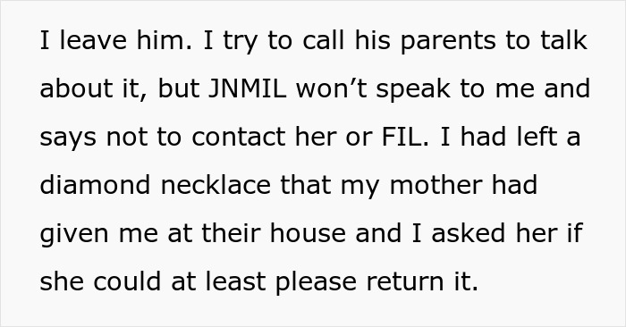 Ex-MIL Wants Gift Back From Ex-DIL, Woman Refuses After Remembering Her Own “Missing” Necklace Ex-MIL Wants Gift Back From Ex-DIL, Woman Refuses After Remembering Her Own “Missing” Necklace