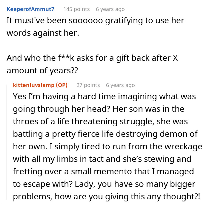 Ex-MIL Wants Gift Back From Ex-DIL, Woman Refuses After Remembering Her Own “Missing” Necklace Ex-MIL Wants Gift Back From Ex-DIL, Woman Refuses After Remembering Her Own “Missing” Necklace