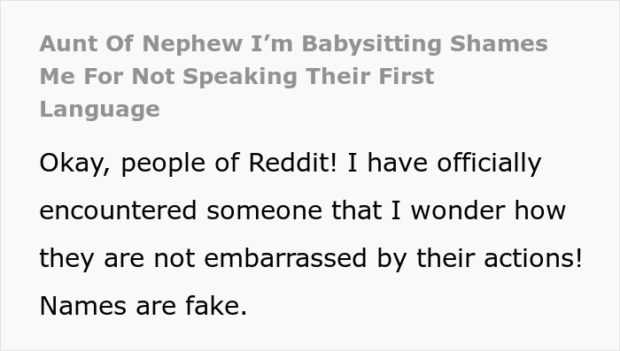 Aunt Thinks She Can Bully A Babysitter In Her Own Language, Gets A Harsh Reality Check