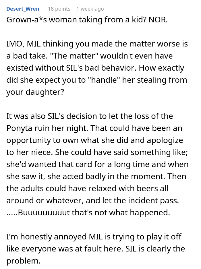 Adult Aunt Thinks It’s Okay To Steal From A Child, Gets Furious When Her Mom Fixes It Adult Aunt Thinks It’s Okay To Steal From A Child, Gets Furious When Her Mom Fixes It