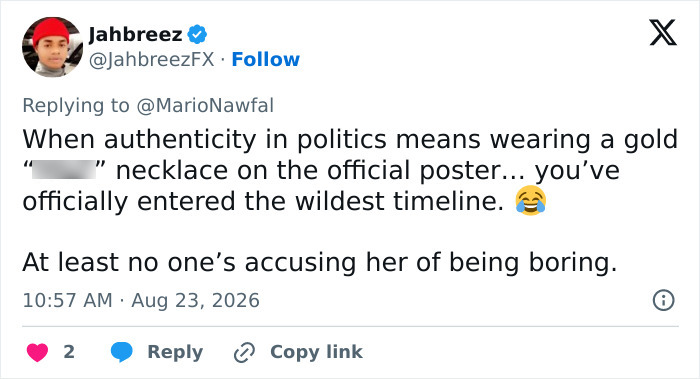 Conservative Politician Refuses To Remove Provocative Necklace From Campaign Posters: “I’m More Than A Mom”