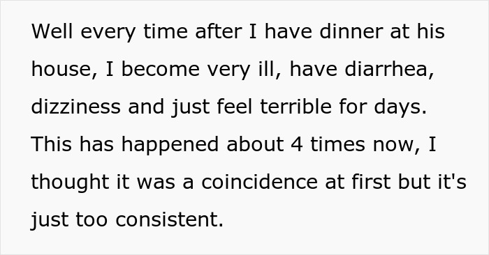 Woman Gets Mysteriously Sick At Dad’s House, Starts Suspecting He Is Tampering With Her Dessert Woman Gets Mysteriously Sick At Dad’s House, Starts Suspecting He Is Tampering With Her Dessert