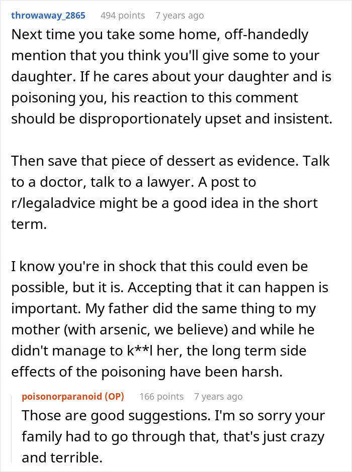 Woman Gets Mysteriously Sick At Dad’s House, Starts Suspecting He Is Tampering With Her Dessert Woman Gets Mysteriously Sick At Dad’s House, Starts Suspecting He Is Tampering With Her Dessert