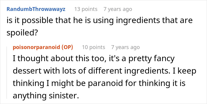 Woman Gets Mysteriously Sick At Dad’s House, Starts Suspecting He Is Tampering With Her Dessert Woman Gets Mysteriously Sick At Dad’s House, Starts Suspecting He Is Tampering With Her Dessert