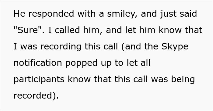Workplace Bully Steals Credit For His Colleague’s Work And Gets Caught Out By A Secret Recording Workplace Bully Steals Credit For His Colleague’s Work And Gets Caught Out By A Secret Recording