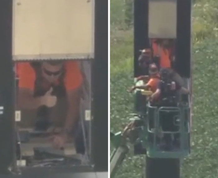 Terrified Electrician Records Goodbye Message For Family After Getting Stuck Inside 130ft High Sign Terrified Electrician Records Goodbye Message For Family After Getting Stuck Inside 130ft High Sign