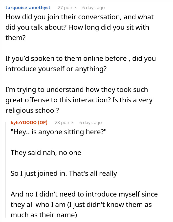 Guy Joins Group Of Female Classmates To Socialize, Discovers They Felt Intruded On By His Presence Guy Joins Group Of Female Classmates To Socialize, Discovers They Felt Intruded On By His Presence