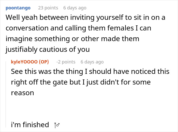 Guy Joins Group Of Female Classmates To Socialize, Discovers They Felt Intruded On By His Presence Guy Joins Group Of Female Classmates To Socialize, Discovers They Felt Intruded On By His Presence