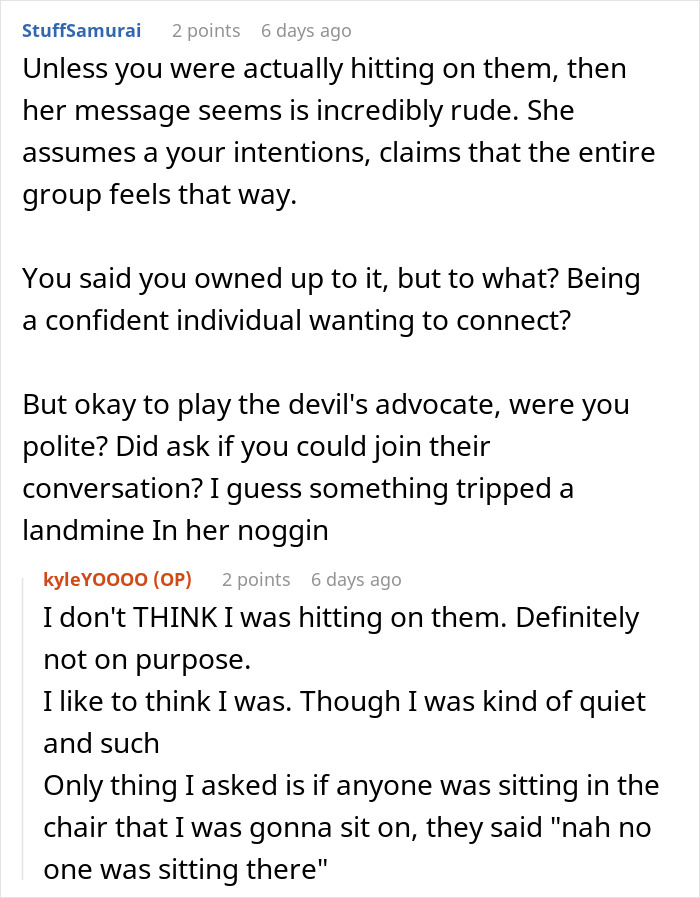 Guy Joins Group Of Female Classmates To Socialize, Discovers They Felt Intruded On By His Presence Guy Joins Group Of Female Classmates To Socialize, Discovers They Felt Intruded On By His Presence