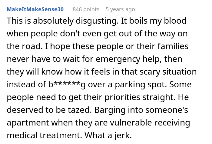 Man Throws A Fit Over An Ambulance In His Parking Spot, Ends Up Riding In One After The Cops Show Up Man Throws A Fit Over An Ambulance In His Parking Spot, Ends Up Riding In One After The Cops Show Up