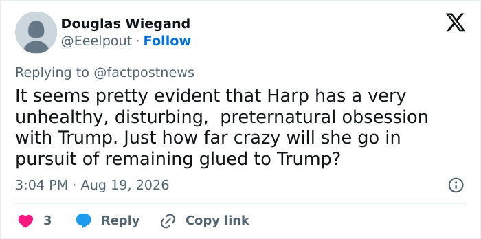 Trump Appears To Turn On Natalie Harp With “Humiliating” Move Amid Scandal