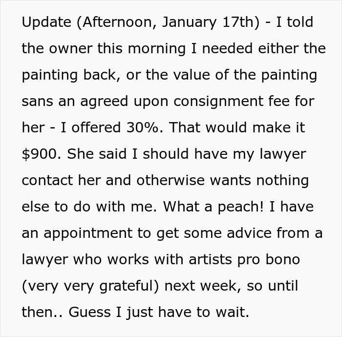 Artist Goes On A Hunt Of Their Own Painting After Shop Owner “Sells” It For A Fraction Of Its Real Price Artist Goes On A Hunt Of Their Own Painting After Shop Owner “Sells” It For A Fraction Of Its Real Price