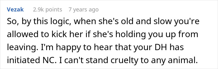 MIL Spends Eight Years Demanding Grandchildren And Ends Her Visits Forever By Kicking A Senior Dog