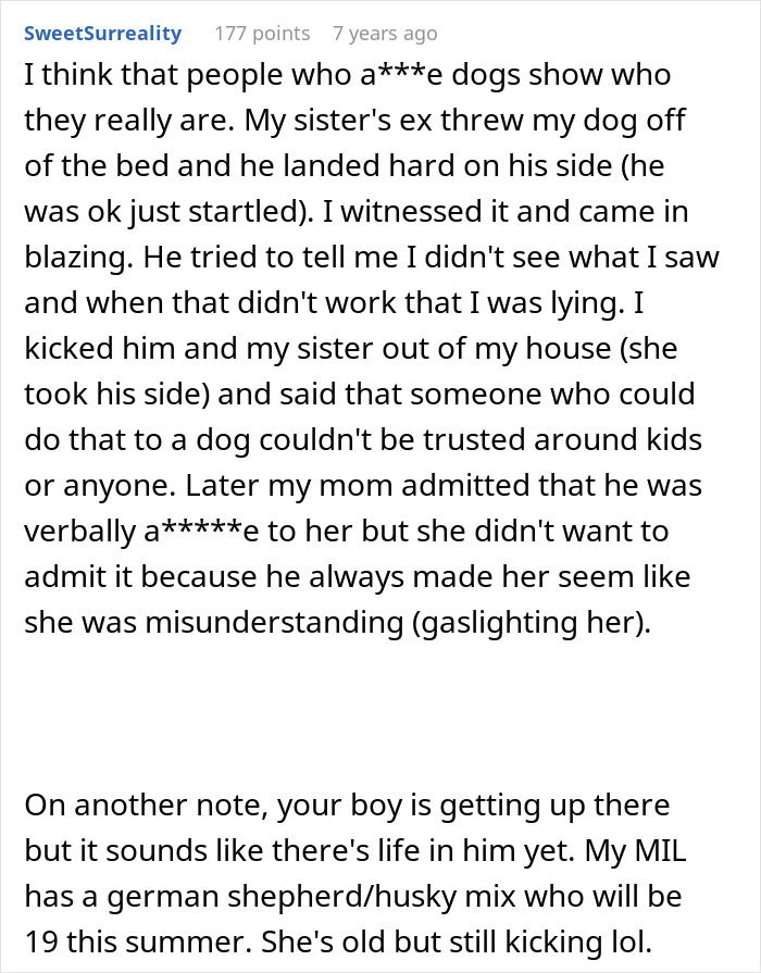 MIL Spends Eight Years Demanding Grandchildren And Ends Her Visits Forever By Kicking A Senior Dog