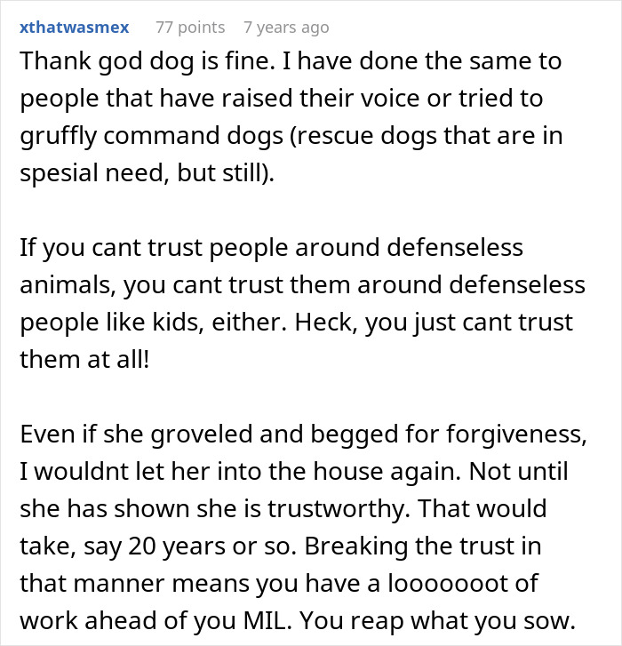 MIL Spends Eight Years Demanding Grandchildren And Ends Her Visits Forever By Kicking A Senior Dog