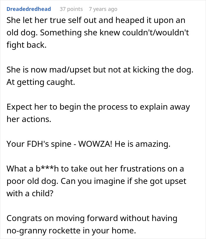 MIL Spends Eight Years Demanding Grandchildren And Ends Her Visits Forever By Kicking A Senior Dog