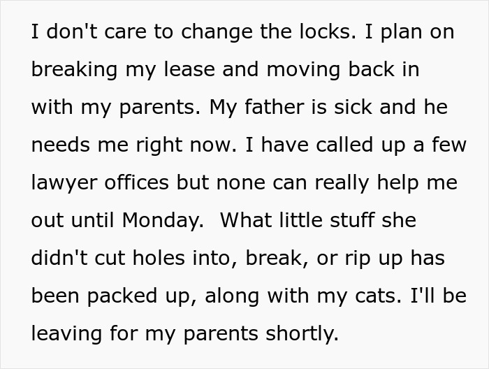 Woman Trusts Roommate To Watch Her Cats While She Visits Sick Dad, Returns To A Destroyed Home